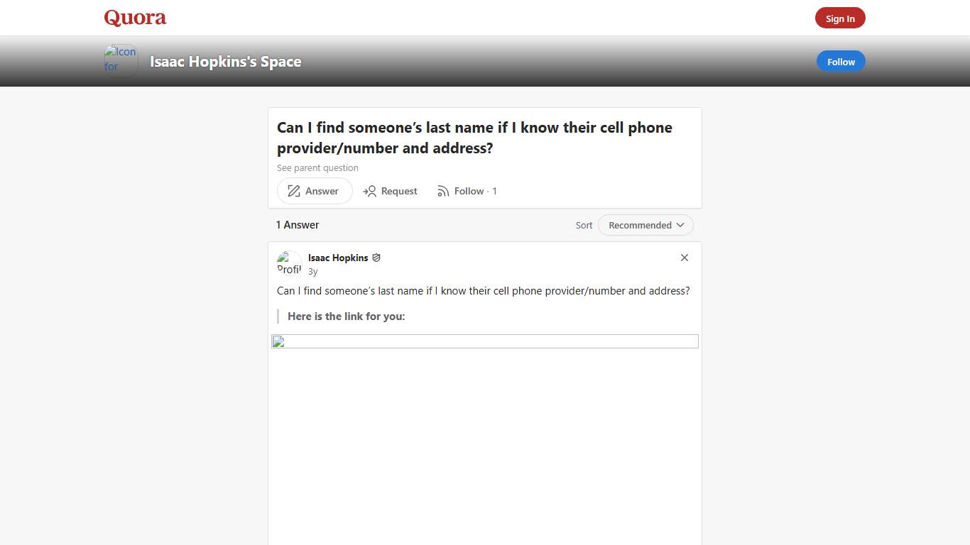 Can I find someone’s last name if I know their cell phone provider/number and address? - Isaac Hopkins's Space - Quora